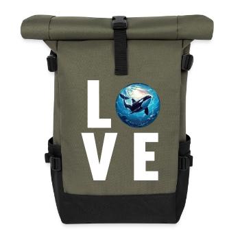 Orques Orques - Sac à dos roll top - olive/noir - Devant