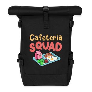 Cafeteria-Truppe - Rolltop Rucksack - Schwarz - Vorne