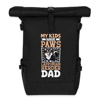 Lapland Reindeer Dog Dad - Roll Top Backpack - black - Front