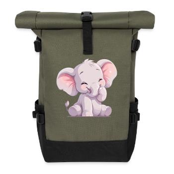Elephant Elefanten Elefant - Sac à dos roll top - olive/noir - Devant