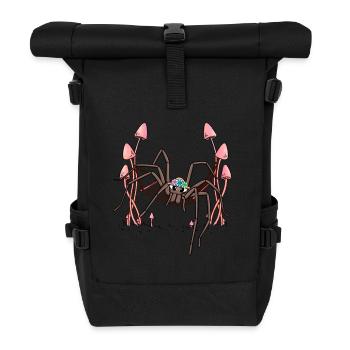 Spider Hanging Hammock Spider Web - Roll Top Backpack - black - Front