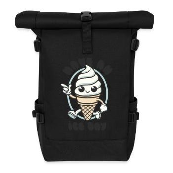 Have an Ice Day - Mascotte de crème glacée sucrée - Sac à dos roll top - noir - Devant