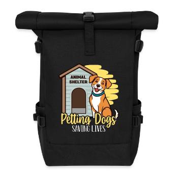 Refuge pour animaux Caresser des chiens Sauver des vies Amoureux des chiens - Sac à dos roll top - noir - Devant