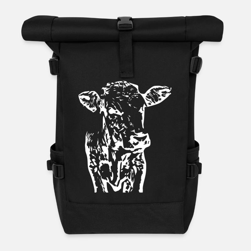 Kuh - Rolltop Rucksack - Schwarz
