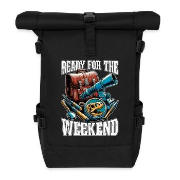 Fossil Hunter Ready For The Weekend Geologist - Roll Top Backpack - black - Front