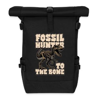 Fossil Hunter To The Bone Loves Fossil Collecting - Roll Top Backpack - black - Front