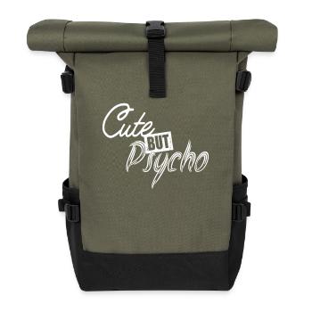 Mignon mais psycho Mignon mais fou Cadeau Girls - Sac à dos roll top - olive/noir - Devant