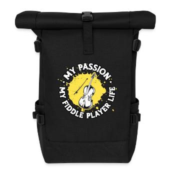 Fiddle Player My Passion My Fiddle Violin Player - Roll Top Backpack - black - Front