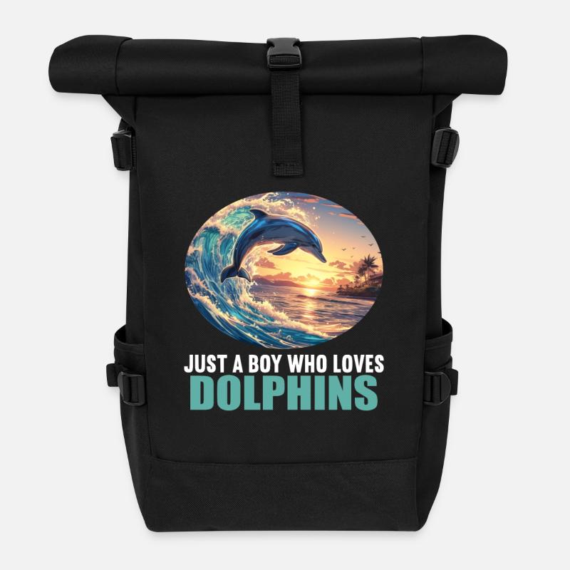 Dauphin Dauphins Dauphin - Sac à dos roll top - noir