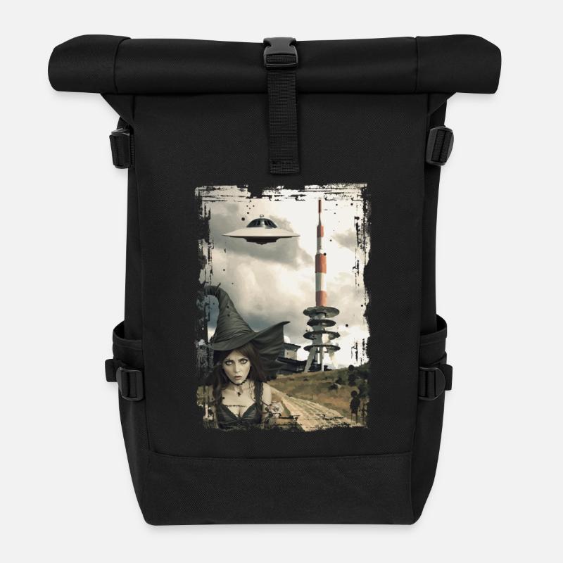 UFO Brocken im Harz - Rolltop Rucksack - Schwarz