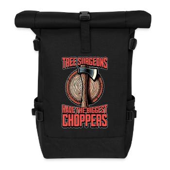 Tree Surgeons Have The Woodworking Tree Surgeon - Rolltop Rucksack - Schwarz - Vorne