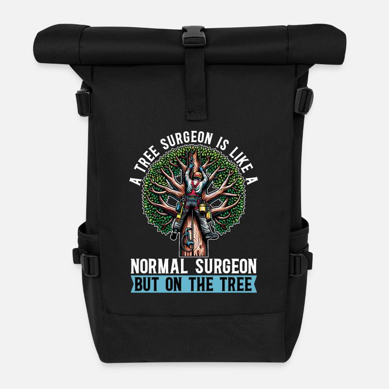 A Tree Surgeon Is Like Horticulture Tree Surgeon - Rolltop Rucksack - Schwarz