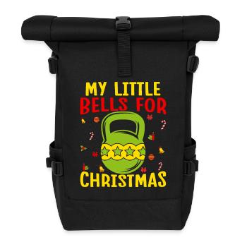 Fanatiques de fitness Mes petites cloches pour Noël - Sac à dos roll top - noir - Devant
