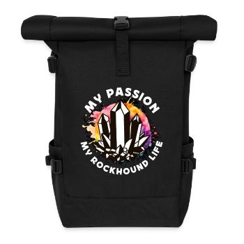 Rockhounding My Passion My Rockhound Paleontology - Rolltop Rucksack - Schwarz - Vorne