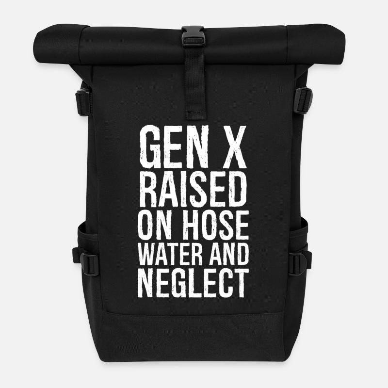 gen x raised on hose water and neglect - Sac à dos roll top - noir