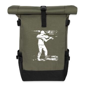 Croquis de violoniste - Sac à dos roll top - olive/noir - Devant