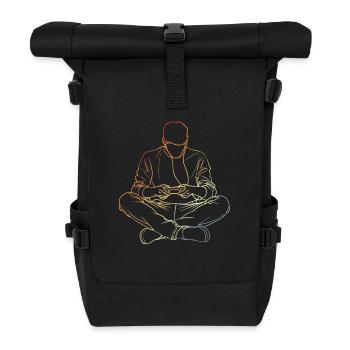 Gamer Boy Vintage Look - Sac à dos roll top - noir - Devant
