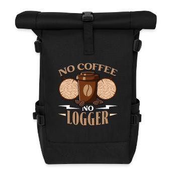 Exploitation forestière Pas de café Arboriste Amateur de café Logger - Sac à dos roll top - noir - Devant