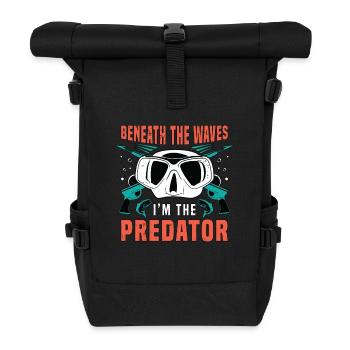 Spearfishing Beneath The Waves I'm The Fisherman - Rolltop Rucksack - Schwarz - Vorne