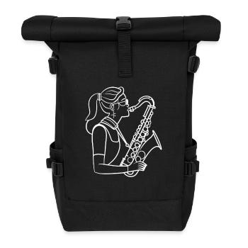 Saxophone player - Roll Top Backpack - black - Front
