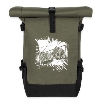 Dessin de volley-ball - Sac à dos roll top - olive/noir - Devant