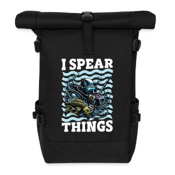 Spearfishing I Spear Things Freedive Spearfisher - Roll Top Backpack - black - Front