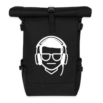 Dessin de geek de jeu - Sac à dos roll top - noir - Devant