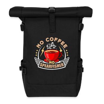 Chasse sous-marine Pas de café Pas de plongée en apnée Amateur de café - Sac à dos roll top - noir - Devant