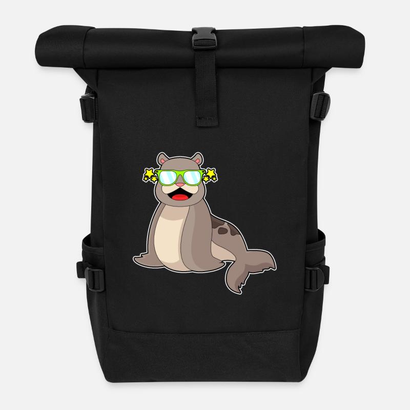 Lunettes de soleil Seal - Sac à dos roll top - noir