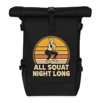 Fitness Fanatics All Squat Night Long Calisthenics - Roll Top Backpack - black - Front