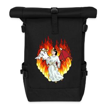 Engel okkult spirituell - Rolltop Rucksack - Schwarz - Vorne