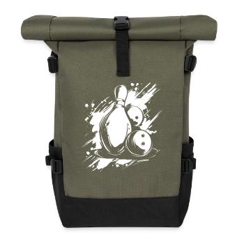 Bowling Graphics - Roll Top Backpack - olive/black - Front