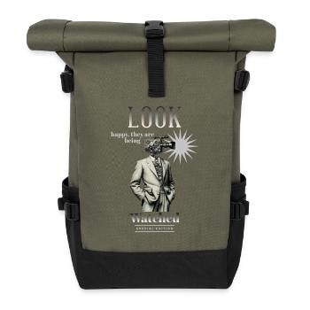 Kamera Mann - Rolltop Rucksack - Olive/Schwarz - Vorne