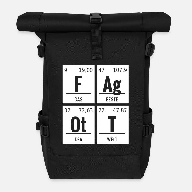 Fagott Das Beste Der Welt chemische Elemente - Rolltop Rucksack - Schwarz