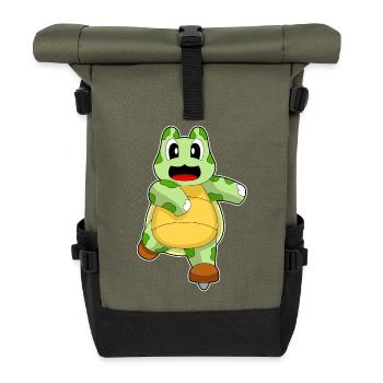 Patins à glace tortue - Sac à dos roll top - olive/noir - Devant