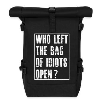 who left the bag - Roll Top Backpack - black - Front