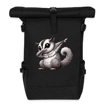 Kurzkopfgleitbeutler, Sugar Glider, Dabbing - Roll Top Backpack - black - Front
