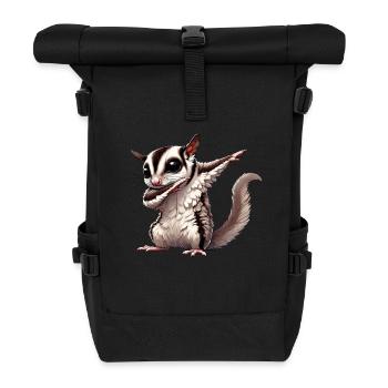 Kurzkopfgleitbeutler, Sugar Glider, Dabbing - Roll Top Backpack - black - Front