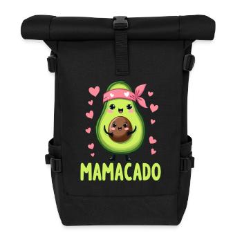 Werdende Mama & Mutter, Mamacado, Schwangerschaft - Rolltop Rucksack - Schwarz - Vorne