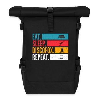Eat Sleep Discofox Repeat für Tänzer - Rolltop Rucksack - Schwarz - Vorne