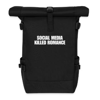 SOCIAL MEDIA KILLED ROMANCE - Rolltop Rucksack - Schwarz - Vorne
