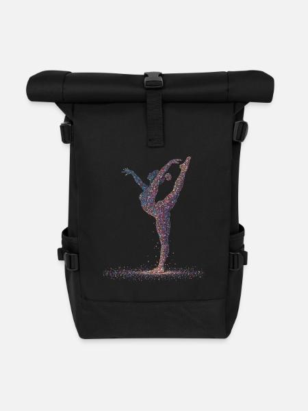 Turnen Gymnastik Turnerin Akrobatik - Rolltop Rucksack - Schwarz
