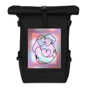 Favorite Human-Mother-Daughter-Sister-Girlfriend - Roll Top Backpack - black - Front