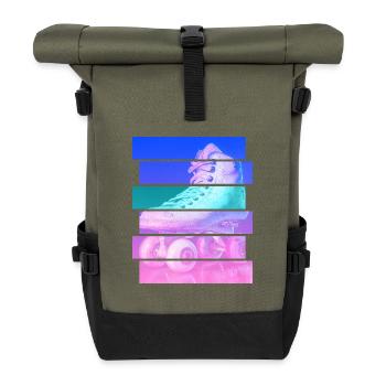 Roller-skate - Roll Top Backpack - olive/black - Front