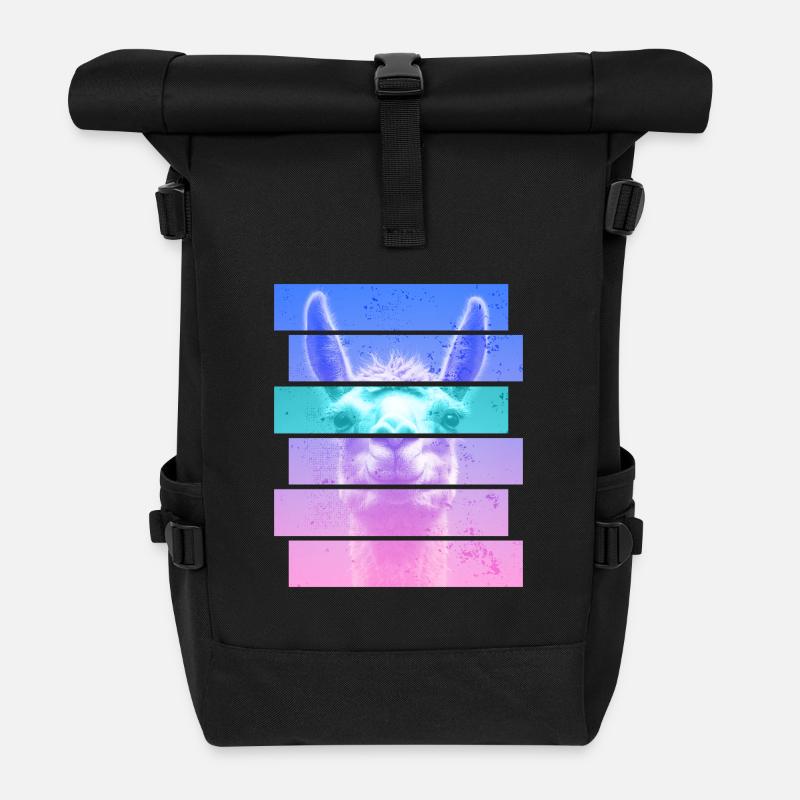 Alpaka - Rolltop Rucksack - Schwarz