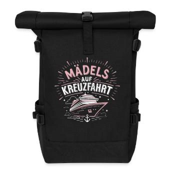 Girls on a cruise | Hen night - Roll Top Backpack - black - Front