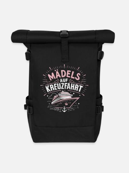 Girls on a cruise | Hen night - Roll Top Backpack - black