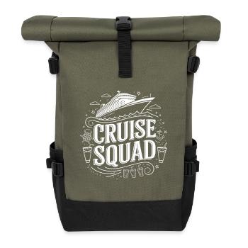 Cruise Squad | Cruise | Cruise Group - Roll Top Backpack - olive/black - Front