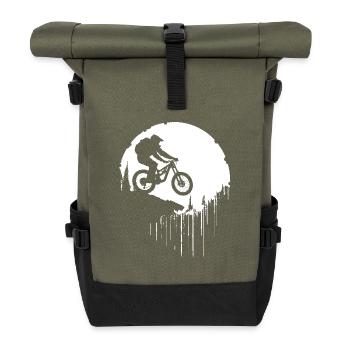 Mountain bikers - Roll Top Backpack - olive/black - Front
