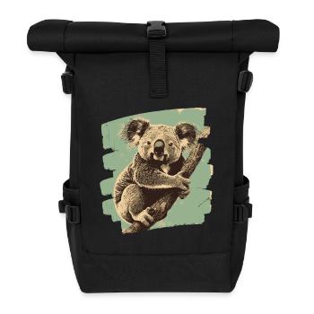Koala Bear - Roll Top Backpack - black - Front